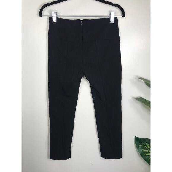 Veronica Beard Scuba Slim Fit Pant Black High Rise Crop Pant Office Minimalist - Picture 4 of 11